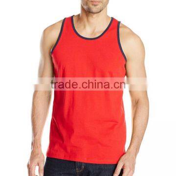 Latest Design Fashion Gym Wholesale 100 Cotton Blank Mens Tank Top photo-2