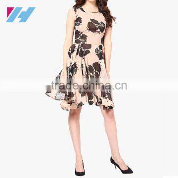 New Fashion Ladies Clothes Sleeveless Pleated Elegant Midi Skater Dress photo-4