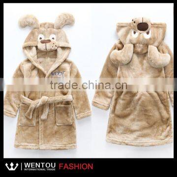Fashionable Lovely Children Flannel Bathrobe photo-3