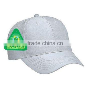 6-Panel Recycled Canvas Low Profile Baseball Cap - made from 65% recycled PET & 35% polyester and comes with your logo