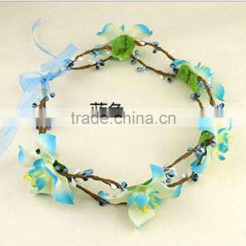 Big Flower Wedding Hair Wreath Bridal Headband,Hair Accessory photo-6
