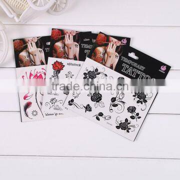 Different flower shapes sticker waterproof tattoo sticker enviroment protection non-toxic