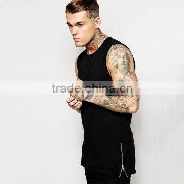 OEM Summer Wholesale Black Polyester Fashion Athletic Men Tank Top, Fitness Tank Top photo-4