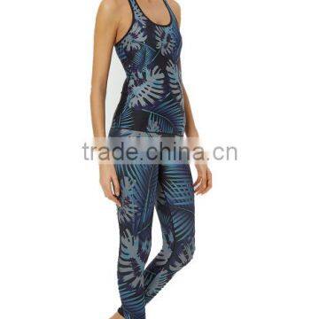 Wholsale OEM Casual Women Sports Tank Top Gym Jogging Wear Printed Yoga Wear Set photo-4