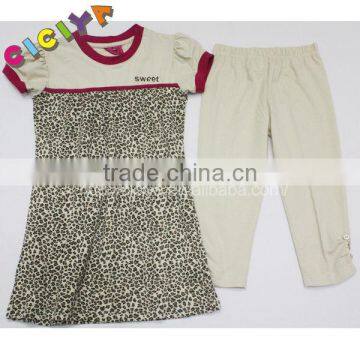 Custom new design summer women pajamas leopard printing cotton plus size pajamas