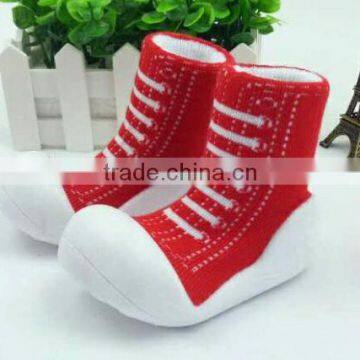 Anti-slide TPR Sole Baby Socks, Cotton Sock Shoes for Baby photo-3