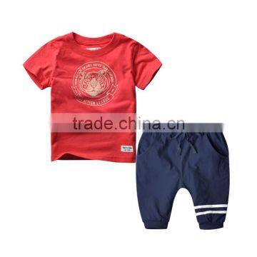 Wholesale Summer Cotton Printing Boys Kids Clothes Clothing Set photo-3
