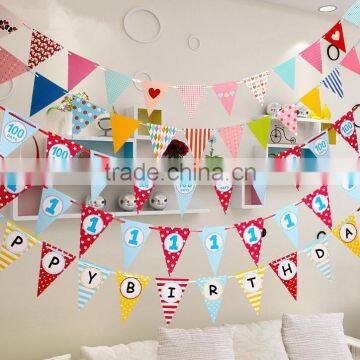 Hot sell party decoration bunting flag/ birthday pennant