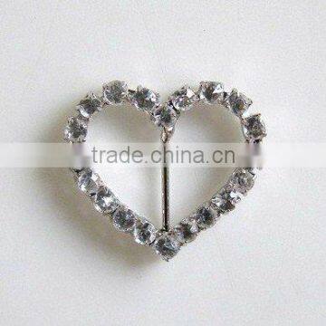 heart shape belt buckle with rhinestones