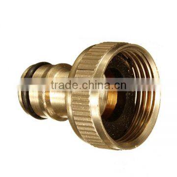 3/4 Solid Brass Threaded Tap Garden Hose Connect Adaptor Tap Snap Fitting Pipe photo-3