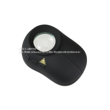 HS113 Forensic Magnifier With Light UVA(365nm) UVC(254nm) Laser(980nm) White,10× Amplification Double Lens With Anti UV
