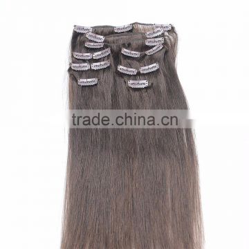 Top quality brazilian human clip in hair extensions, cheap 100% clip on human hair extensions