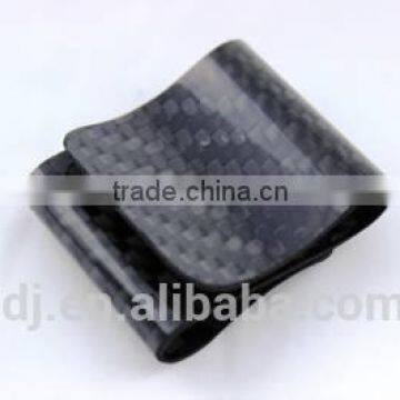 Men's Classic Double Sided Carbon Fiber Money Clip RFID Blocking Money Clip