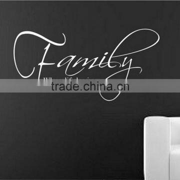 FAMILY Where Life Begins And Love Never Ends Quote Wall Art Sticker Decal