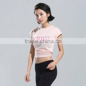 Fitness Women Sport Workout Short Sleeve Tops Gym Yoga Running T-shirt