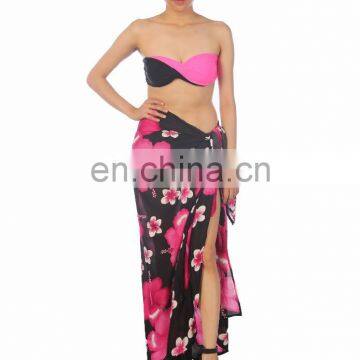 Lofbaz Women's Beach Pareo Sarong Fringeless Wrap Dress Rayon Sexy Cover-up Swimwear Summer photo-4