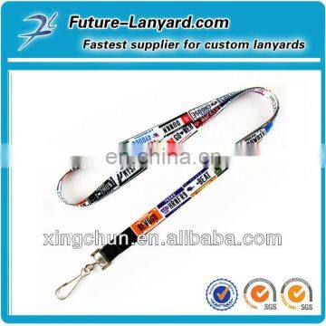 Colorful printed polyester lanyards