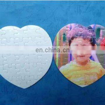 sublimation heat transfer heart shape paper jigsaw