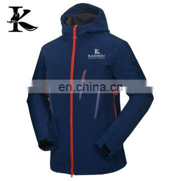 Men Water Resistant Hooded Softshell Jacket Empty Waterproof Jacket