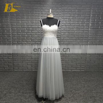 Wholesale Spaghetti Straps Appliques Top Floor Length Sexy Long Prom Dress For Girls