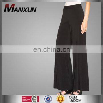 New Latest Muslim Design High Waist Pants Palazzo Trousers Wide Leg Pants Plus Size Black Trousers Feet Trousers Ankle Length
