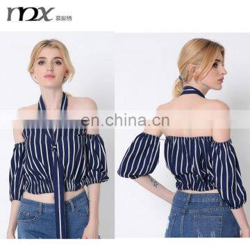 Fancy ladies tops latest design of korean ladies tops halter tops wholesale