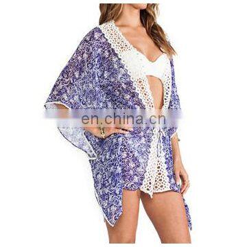 2014 Fashion bobe kimono ladies chiffon cardigan beach blouson (NTF04134)