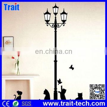 Fashion Design DIY Removable PVC Wall Stickers with The Cats Under the Streetlights,Wall Sticker Tree