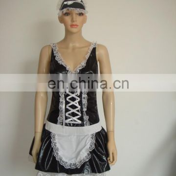 WC-0001 funny Carnival adult women quality sexy black French Maid costume