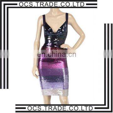 2015 famous pretty quality shiny bandage dress