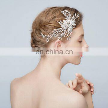 Bridal Headpiece Marquise Burst Floating Beads Rhinestone Chain Bridal Hair Clip Wedding Accessories Princess Prom Headpiece photo-5