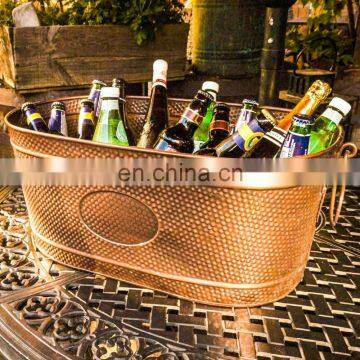 stainless steel beer bulk ice bucket with gold color