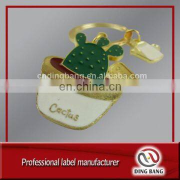 Wholesale High Quality Custom Made Hard Enamel Type Plant Style Cheap 2D Metal Souvenir Keychain