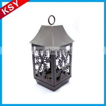 Popular Competitive Price Long Stemmed Metal Hanging Glass Tea Light Hexagon Candle Holder photo-4