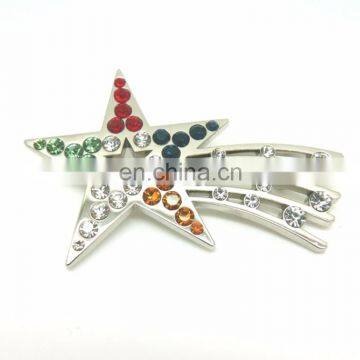 2017 Newest fashion LUXURY RHINESTONE STAR Meteor LAPEL PIN Safety Pin Badges