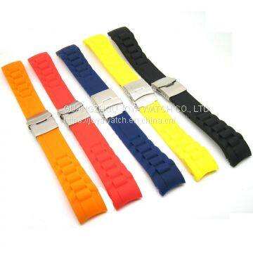 18 20 22 24 26 28 30mm Silicone Rubber Composite Stitch Watch Band Strap Wholesale OEM Supplier photo-5