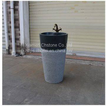 G654 Granite Pedestal Sinks,Grey Granite Wash Basins, Nature Stone Bathroom Sinks