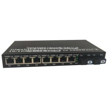 Неуправляемый 8-портовый гигабитный Ethernet-коммутатор с интерфейсами 10/100/1000Base-TX и 1000Base-FX