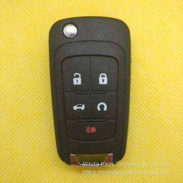 BU-206 Chevrolet Buick Flip Remote Shell 5 button HU100 Blade