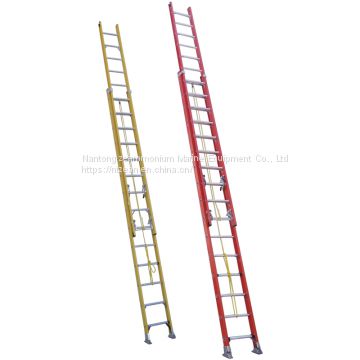 Metal anchor movable fiberglass insulated extension working ladder lcs430GFA1