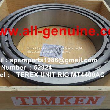 TEREX MT4400AC 52924 BEARING TAPER ROLLER UNIT RIG MT3600 MT3700 NTE240 NTE200 NTE260 NHL