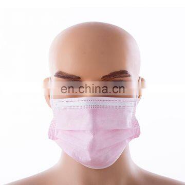 Disposable Adult Printed Pink 3 Ply Face Mask Cotton photo-2