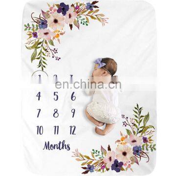 Best Quality Polyester Milestone Blanket Baby Milestone Blanket Milestone Blanket Double Sided