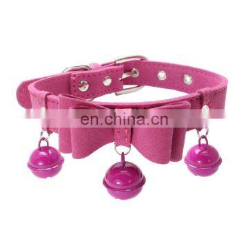 Double-layer Bow Cat Bell Rhinestone Pet Collar photo-4