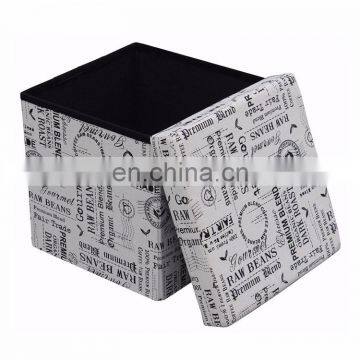 Vintage Printed Pattern Custom Foot Rest Square Bedroom Ottoman Pouf photo-5