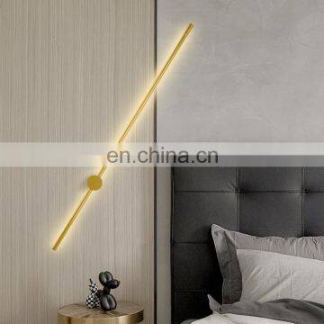 European Style Linear 30W LED Stainless Steel Living wall Light