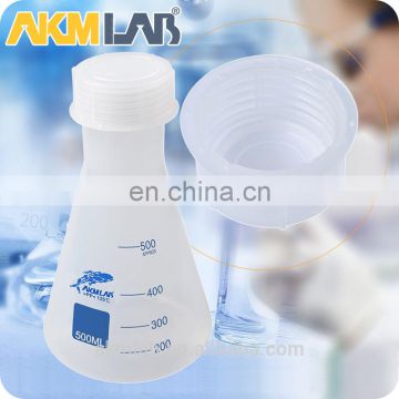 AKMLAB Laboratory Material PP Plastic 50ml 100ml 250ml 500ml 1000ml Conical Flask With Cap