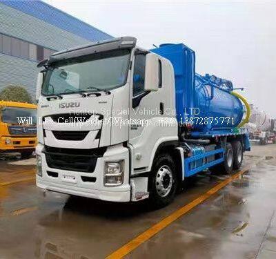 ISUZU GIGA 6X4 16CBM High Pressure Washing Vacuum Combined Jet Sewage Suction Truck