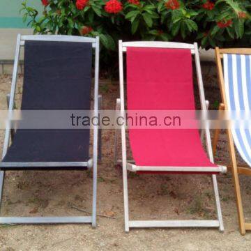 NEW MODEL - acacia wood beach chair - beach furniture - textile chair