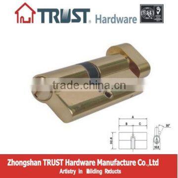 Trust 80mm Euro Profile Brass bathroom lock cylinder